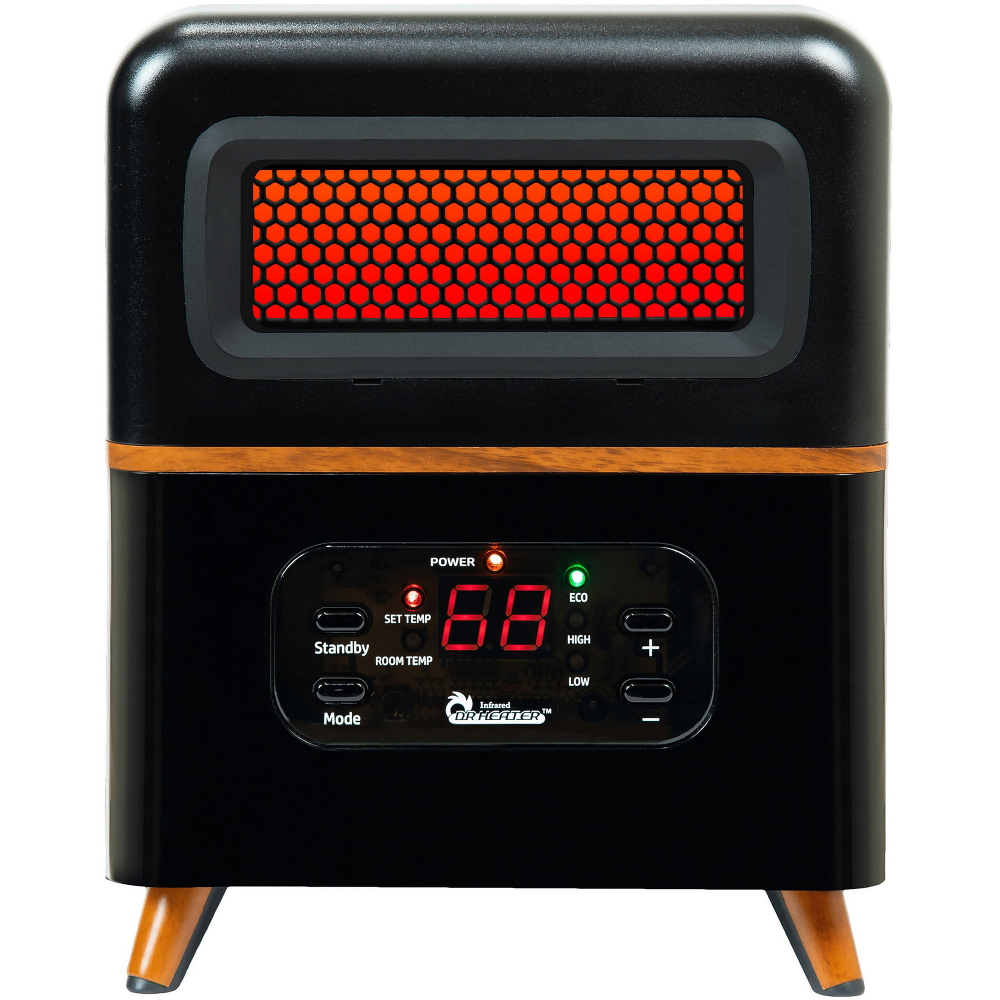 Dr. Infrared Heater, 1500W Dual Heating Hybrid Space Heater with remote, Heat Type Infrared, Heat Output 5200 Btu/hour, Model# DR-978